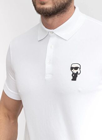 KARL LAGERFELD Beyaz Erkek Polo T-Shirt 745022500221