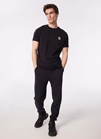 KARL LAGERFELD Bisiklet Yaka Lacivert Erkek T-Shirt 755027500221