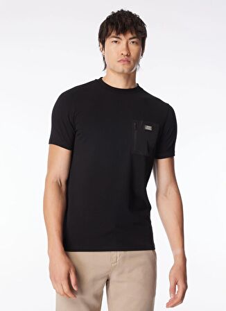 KARL LAGERFELD Bisiklet Yaka Siyah Erkek T-Shirt 755085542221