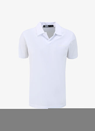 KARL LAGERFELD Beyaz Erkek Polo T-Shirt 745011542200