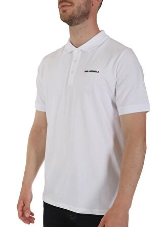 KARL LAGERFELD Beyaz Erkek Polo T-Shirt 745015542221