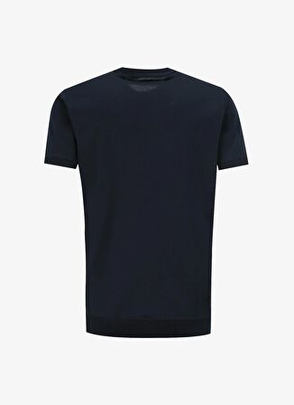 KARL LAGERFELD Bisiklet Yaka Lacivert Erkek T-Shirt 755002542200