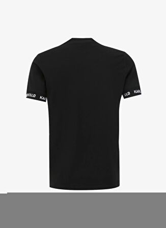 KARL LAGERFELD Bisiklet Yaka Siyah Erkek T-Shirt 755023542221