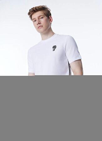 KARL LAGERFELD Bisiklet Yaka Beyaz Erkek T-Shirt 755026542221