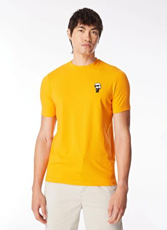 KARL LAGERFELD Bisiklet Yaka Turuncu Erkek T-Shirt 755027542221