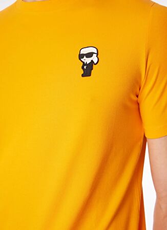 KARL LAGERFELD Bisiklet Yaka Turuncu Erkek T-Shirt 755027542221