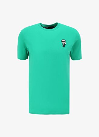 KARL LAGERFELD Bisiklet Yaka Yeşil Erkek T-Shirt 755027542221