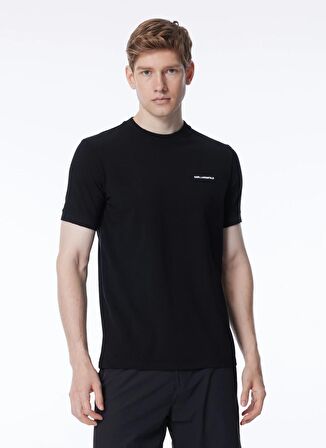 KARL LAGERFELD Bisiklet Yaka Siyah Erkek T-Shirt 755030542225
