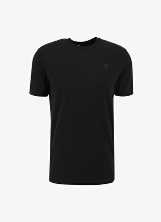 KARL LAGERFELD Bisiklet Yaka Siyah Erkek T-Shirt 755055542221