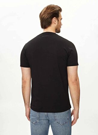 KARL LAGERFELD Bisiklet Yaka Siyah Erkek T-Shirt 755063542241