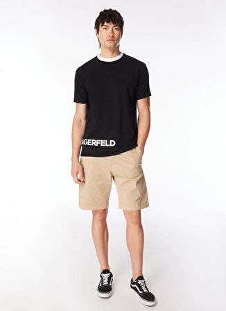 KARL LAGERFELD Bisiklet Yaka Siyah Erkek T-Shirt 755225542221