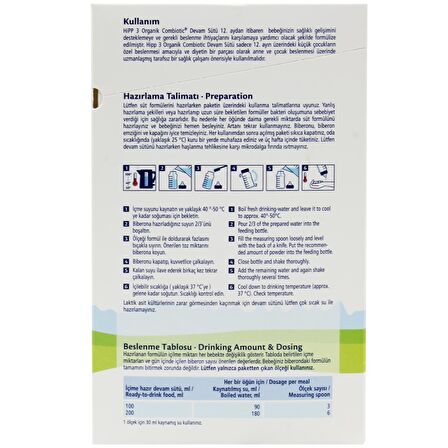 Hipp Organik Combiotic 3 Prebiyotik Devam Sütü 6 x 800 gr