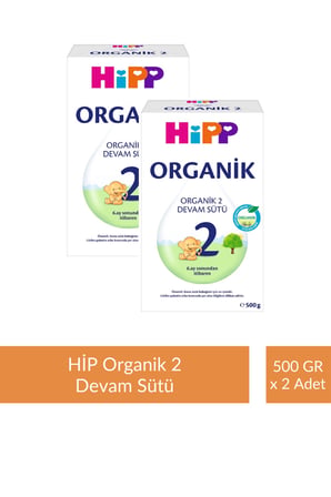 HİPP 2 Organik Devam Sütü 500 gr x 2 Adet