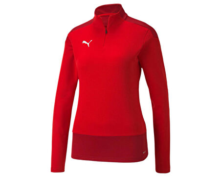 Puma Teamgoal 23 1/4 Zip Top W Kadın Futbol Uzun Kollu Antrenman Üstü 65693701 Kırmızı