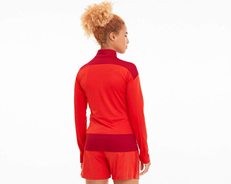 Puma Teamgoal 23 1/4 Zip Top W Kadın Futbol Uzun Kollu Antrenman Üstü 65693701 Kırmızı