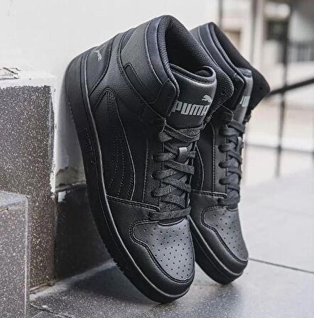 Puma Rebound LayUp SL Erkek Boğazlı Siyah Ayakkabı 36957311