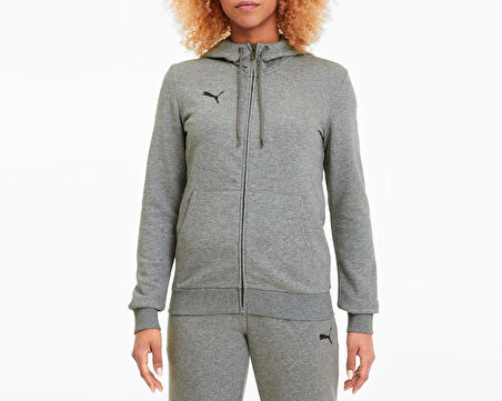 Puma Teamgoal 23 Casuals Hooded Jacket W Kadın Futbol Antrenman Ceketi 65708333 Gri