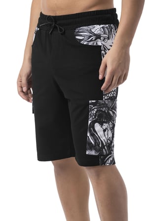 CK298 – Men’s Side-Print Urban Rebel Denim Capri