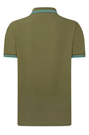 Erkek Yeşil Polo Yaka, Serin Tutan, Hızlı Kuruyan, Pamuklu, Polo Kıvrılmaz Yaka T-Shirt
