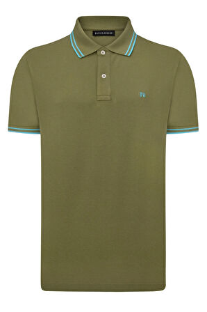 Erkek Yeşil Polo Yaka, Serin Tutan, Hızlı Kuruyan, Pamuklu, Polo Kıvrılmaz Yaka T-Shirt