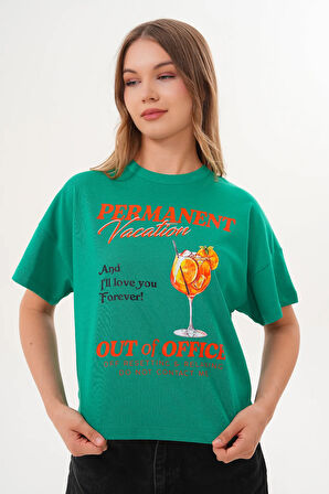 Kadın Permanent Vacation Yeşil T-Shirt