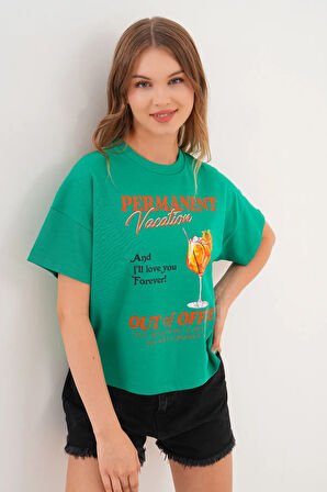 Kadın Permanent Vacation Yeşil T-Shirt