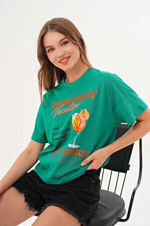 Kadın Permanent Vacation Yeşil T-Shirt