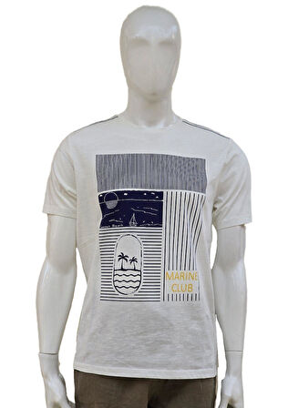 Campione 1099601 Erkek T-Shirt Off White