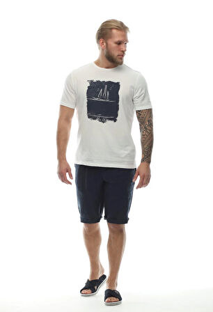 Campione 1229402 Erkek Keten Şort White