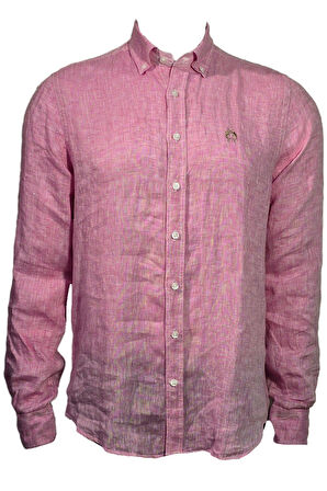 Campione 1709728 Erkek Keten Gömlek Pink
