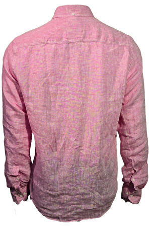 Campione 1709728 Erkek Keten Gömlek Pink