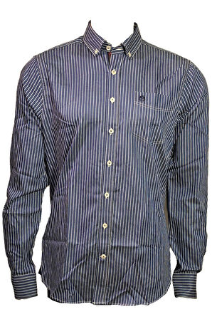 Campione 3709026 Erkek Çizgili Gömlek Dark Navy