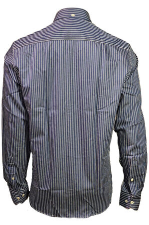 Campione 3709026 Erkek Çizgili Gömlek Dark Navy