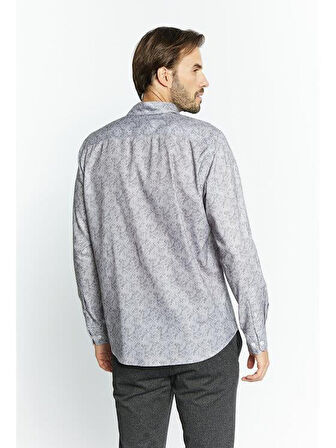 Campione 3709406 Erkek Desenli Gömlek Grey