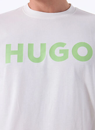 Hugo Bisiklet Yaka Düz Beyaz Erkek T-Shirt 50467556_Dulivio 10229761 01