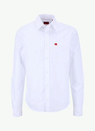 Hugo Slim Fit Beyaz Düz Erkek Gömlek 50479302_Evito