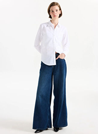 Hugo Normal Gömlek Yaka Beyaz Kadın Gömlek 50496339