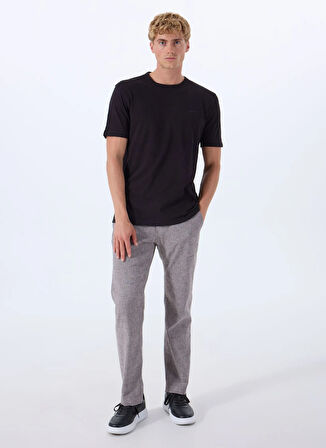 Boss Bisiklet Yaka Siyah Erkek T-Shirt Tegood