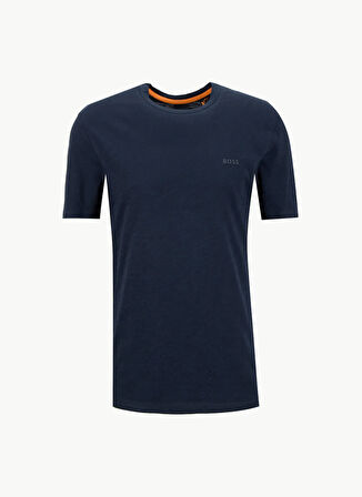 Boss Bisiklet Yaka Lacivert Erkek T-Shirt Tegood
