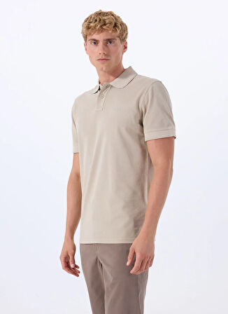 Bej Erkek Polo Yaka Regular Fit Polo T-Shirt Prime