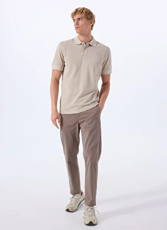 Bej Erkek Polo Yaka Regular Fit Polo T-Shirt Prime