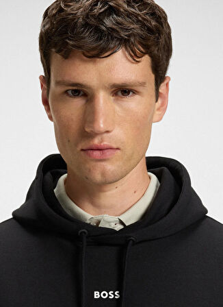 Boss Kapüşon Yaka Siyah Erkek Sweatshırt WeSmallhood