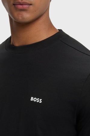 Boss Logolu Regular Fit Bisiklet Yaka Uzun Kollu T Shirt Erkek T SHİRT 50506365 001 SİYAH