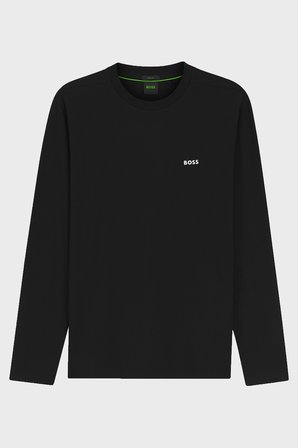 Boss Logolu Regular Fit Bisiklet Yaka Uzun Kollu T Shirt Erkek T SHİRT 50506365 001 SİYAH