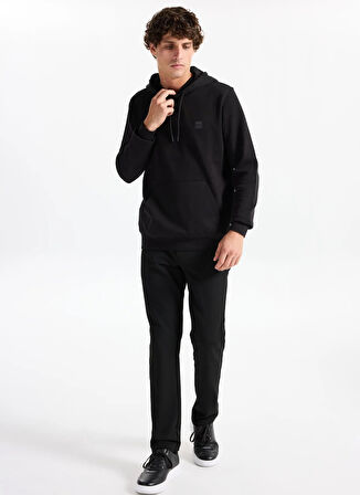 Boss Kapüşon Yaka Siyah Erkek Sweatshırt Wetalk