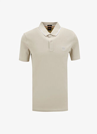 Bej Erkek Polo Yaka Slim Fit Polo T-Shirt Passertip