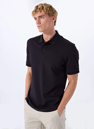 Boss Siyah Erkek Polo T-Shirt Pe_Interlock