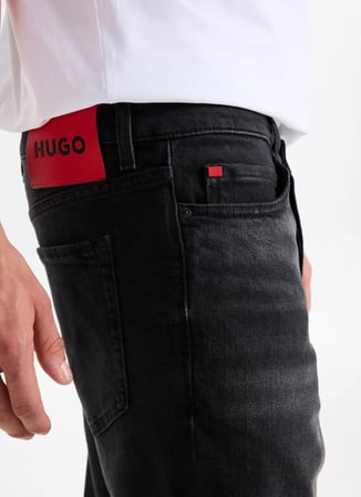 Hugo Siyah Erkek Tapered Fit Denim Pantolon 50517492_HUGO 634