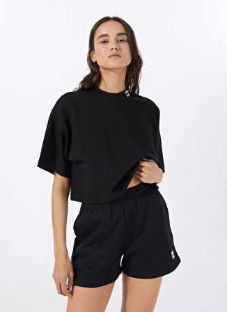 Hugo Bisiklet Yaka Düz Siyah Kadın T-Shirt 50520187