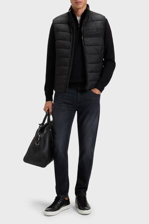 Boss Astarlı Kapitoneli Regular Fit Dik Yaka Şişme Yelek Erkek YELEK 50518375 001 SİYAH